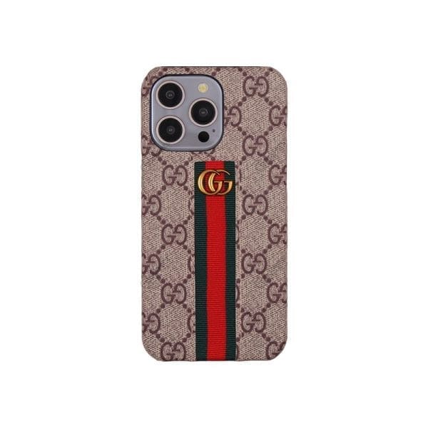 Leather Gucci Design Protective Case for iPhone